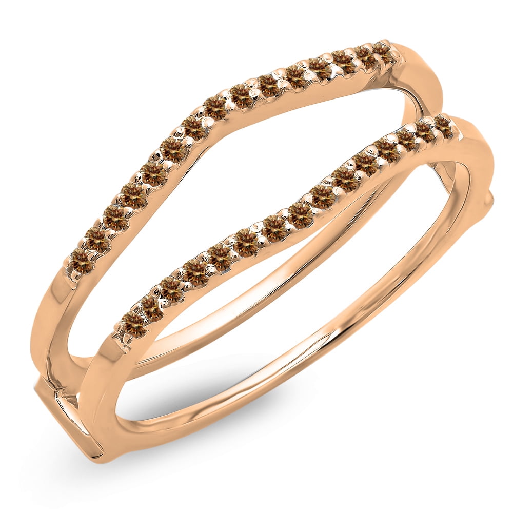 0 18 Carat ctw 10K Rose Gold Round Champagne Diamond Ladies Anniversary Wedding Band Enhancer Guard Double Ring 7fe0f521 3299 4884 90d7 a5d1df162c1f 1.bb02a40c0b768daed8410a28a52a20e0 - uosealmgroup.com