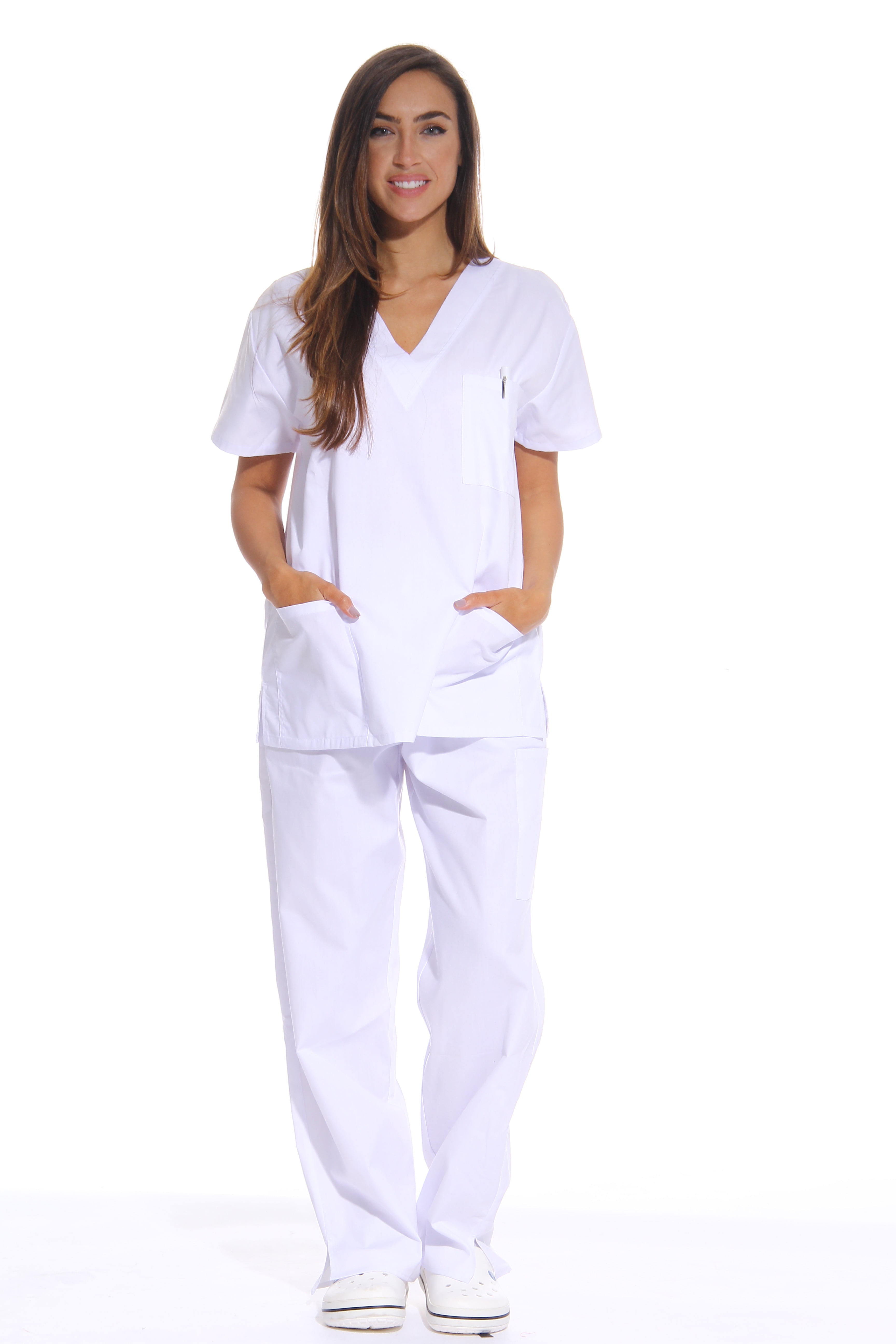 Just Love Women s Medical Scrubs Six Pocket Set with Comfortable V Neck and Cargo Pant White 1X 61b18514 776c 49f2 802b 4ec5aaff1d42 1.931122db749e1fa4ee10f281f0035b22 - uosealmgroup.com